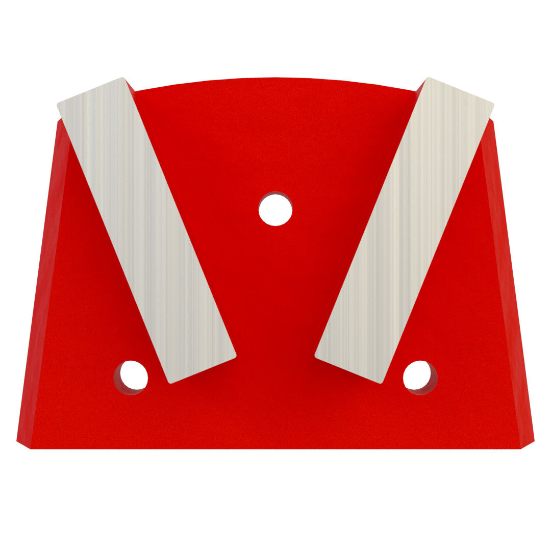 EDCO 18-Grit Double Dyma-Segs, (Red) for Hard Concrete (3 Pack).
Designed for coating and concrete removal, this tool delivers a smooth, clean finish with medium scratching. Available in 18-Grit only.
For use with:
Magna-Trap® Floor Grinders, Single or Dual-Disc Models
Magna-Trap® Turbo Grinders, 7”, 9”, 10” Models
Classic-Style Grinders retrofitted with Magna-Trap® Multi-Tooling Disc