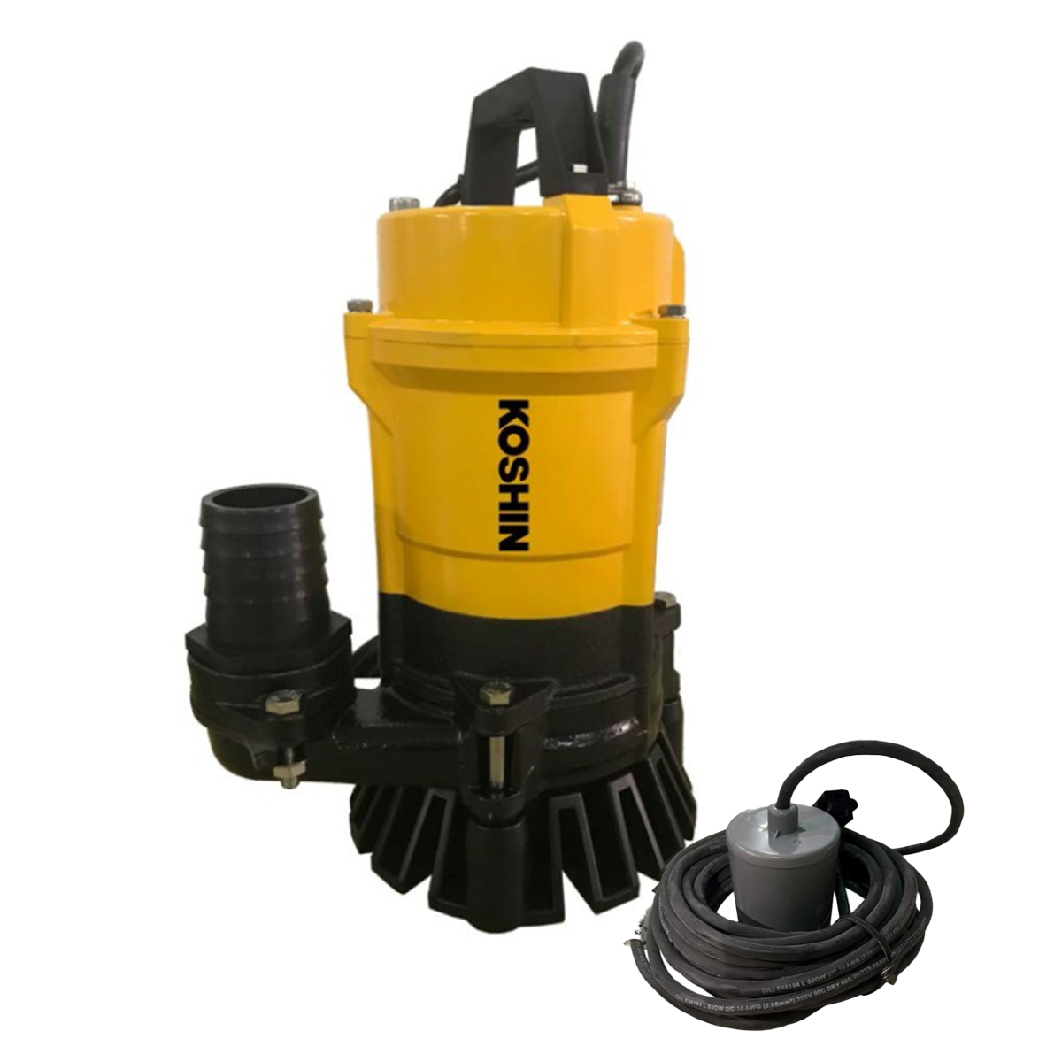 Koshin Submersible Portable Site Pump, 92 GPM, 2" NPT, 1 HP Electric Motor with Float Switch
