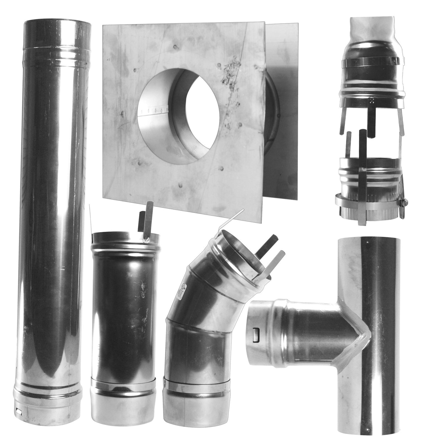 HeatStar Unit/Utility Heater 4" Stainless Steel Horizontal Vent Kit - Heater Accessory - HeatStar