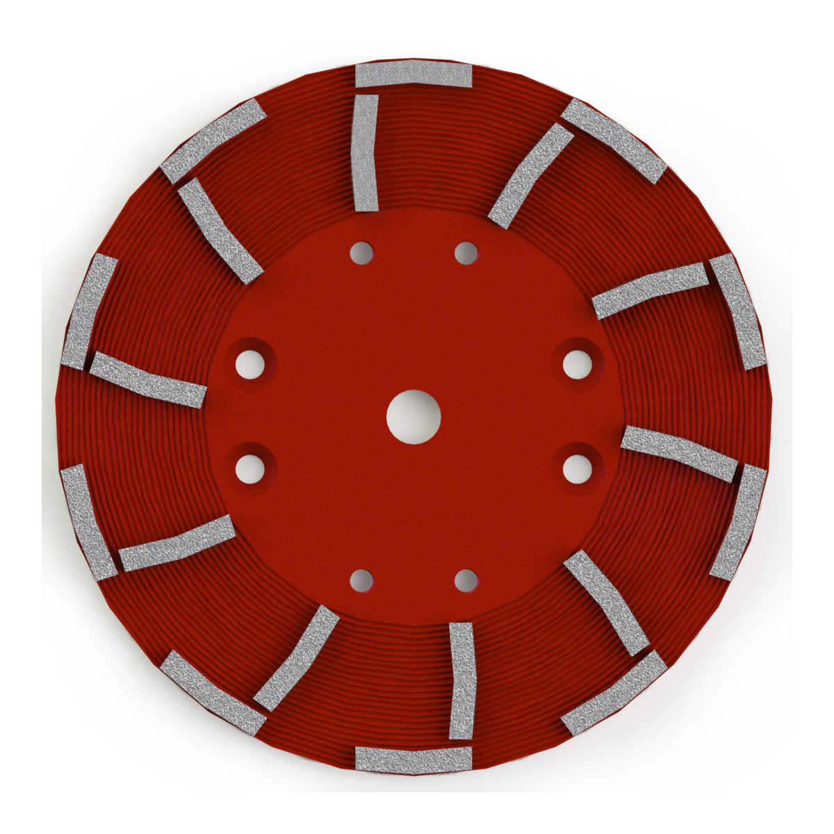 EDCO 10" - 20 Segment Diamond Disc (Red), Medium Bond for 10" Magna-Trap® Turbo Grinder.

For Standard Concrete Applications.