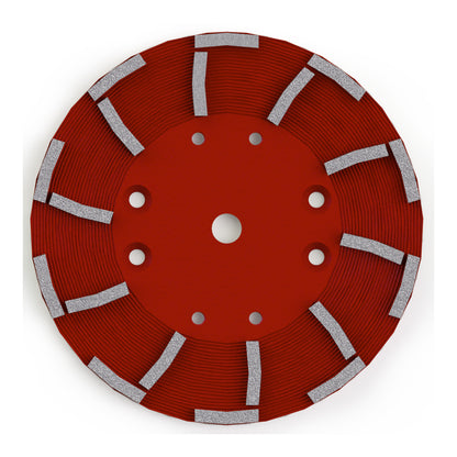 EDCO 10" - 20 Segment Diamond Disc (Red), Medium Bond for 10" Magna-Trap® Turbo Grinder.

For Standard Concrete Applications.