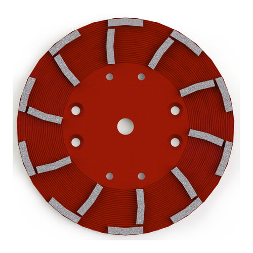 EDCO 10" - 20 Segment Diamond Disc (Red), Medium Bond for 10" Magna-Trap® Turbo Grinder.

For Standard Concrete Applications.