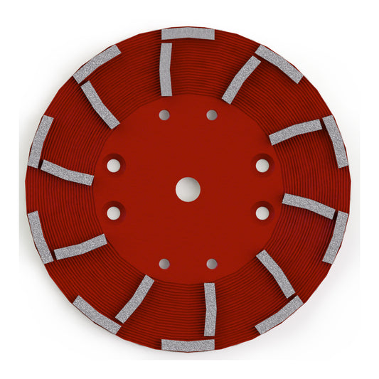 EDCO 10" - 20 Segment Diamond Disc (Red), Medium Bond for 10" Magna-Trap® Turbo Grinder.

For Standard Concrete Applications.