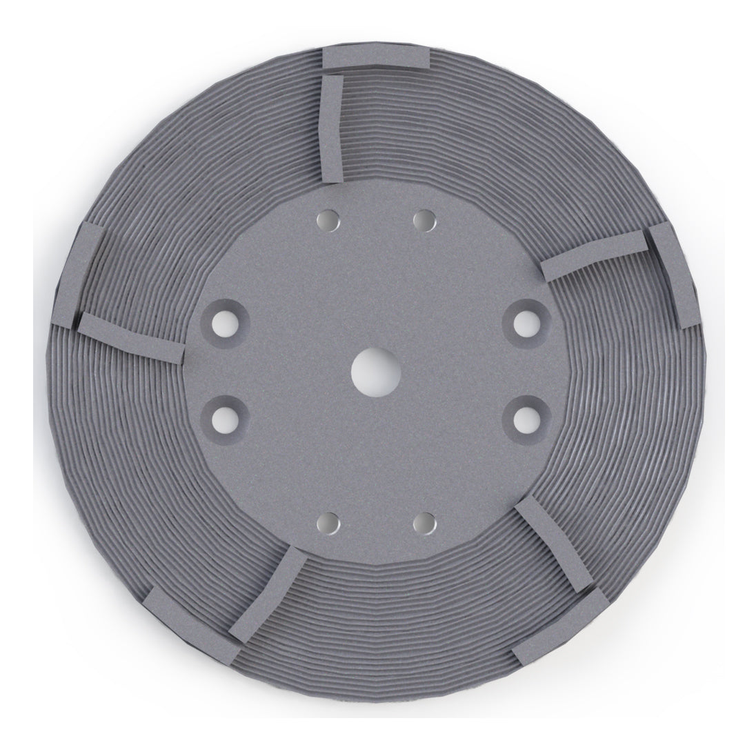 EDCO 10″ - 10 Segment Economy Diamond Grinding Disc (Silver)&nbsp;for use with 10" Magna-Trap® Turbo Grinder.

Ideal for heavy-duty grinding on rough and uneven slab surfaces, this disc efficiently removes coatings and ensures a smooth, refined finish.