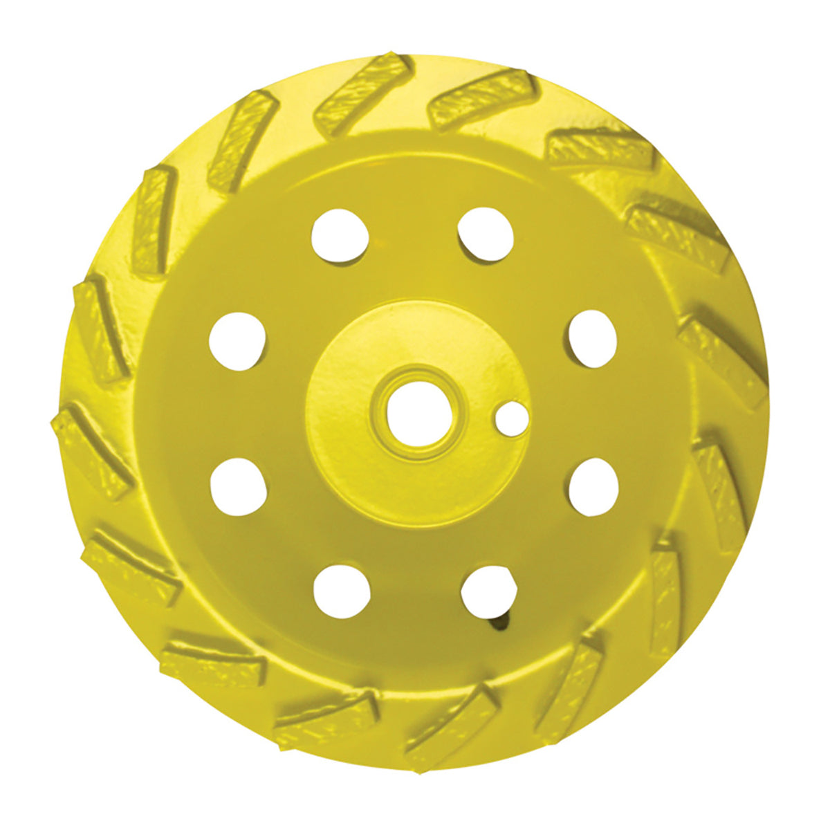 EDCO 7" Diamond Cupwheel, 40-50 Grit, Dry - Medium Bond for use with Magna-Trap® 7" Turbo Grinder.

This 17-segment dry grinding wheel is designed for efficient concrete grinding and coating removal. Compatible with Rigid Head and Flex Head Assemblies.