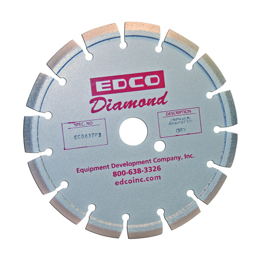 EDCO 8" x .375 x 1″ V-Grooved Diamond Blade (Cured) for use with C-10 8" Crack Chasing Saw