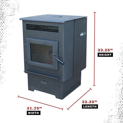 Cleveland Iron Works Medium Pellet Stove - PS60W-CIW