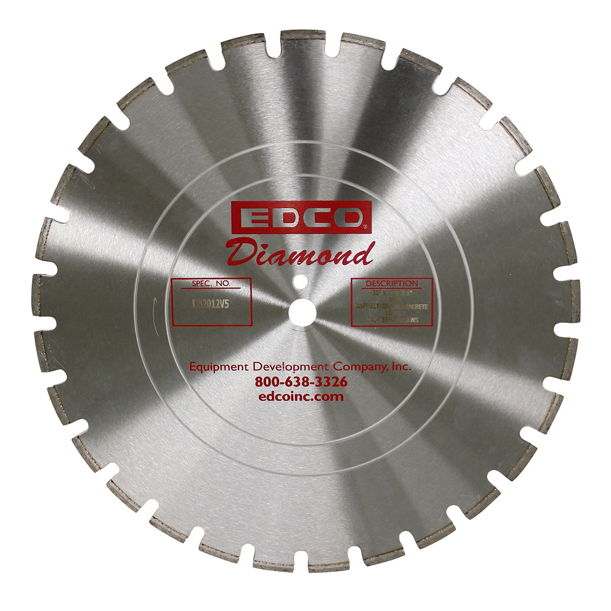 EDCO 20" Asphalt/Green Concrete Diamond Blade for 20" Self-Propelled Saws