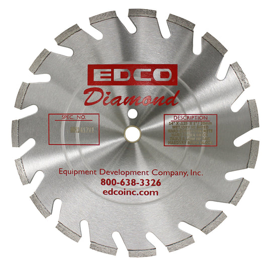 EDCO 14" Hard Concrete Diamond Blade for 14" Walk-Behind Saws