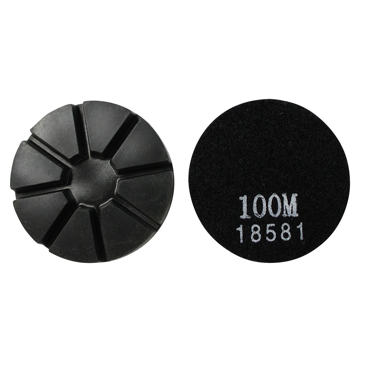 EDCO 3″ 100-Grit Premium Metal Resin Puck with Velcro Back for Magna-Trap® Floor Grinders.

Made from a combination of metal powders and resins, these pucks offer double the durability of standard resin pucks. Designed as robust hybrids, available in up to 400-Grit and effective for both wet and dry polishing applications.