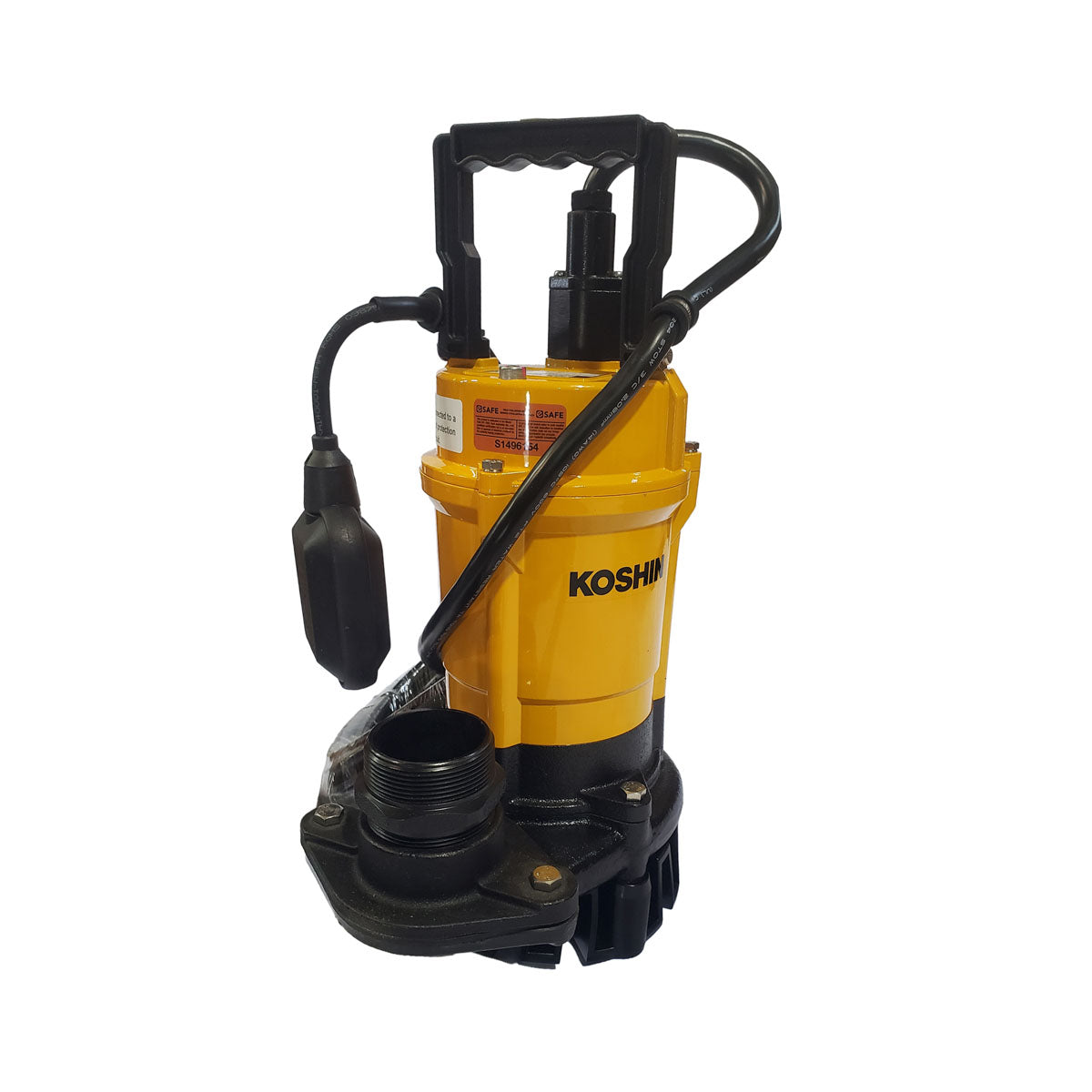 Koshin Submersible Portable Site Pump, 92 GPM, 2" NPT, 1 HP Electric Motor with Float Switch