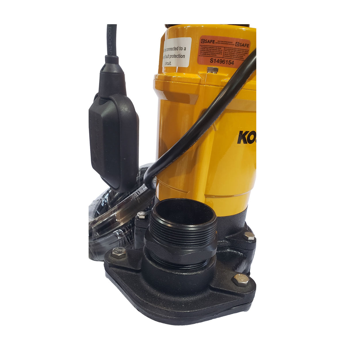 Koshin Submersible Portable Site Pump, 92 GPM, 2" NPT, 1 HP Electric Motor with Float Switch