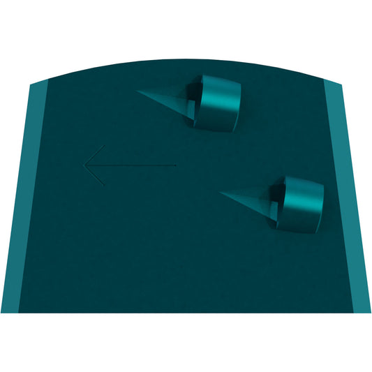 EDCO Dyma-PCD w/ Backing Segment, (Blue) Left Hand (3 Pack) for use with Magna-Trap® Single and Dual-Disc Floor Grinders.

Designed for penetrating industrial-grade coverings, waterproof membranes, and dense epoxy layers, this tool delivers medium texture and moderate scratch patterns on surfaces. The backing segment safeguards against the PCD causing digging or gouging concrete.