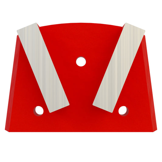 EDCO 18-Grit Double Dyma-Segs, (Red) for Hard Concrete (3 Pack).

Designed for coating and concrete removal, this tool delivers a smooth, clean finish with medium scratching. Available in 18-Grit only.

For use with:

Magna-Trap® Floor Grinders, Single or Dual-Disc Models
Magna-Trap® Turbo Grinders, 7”, 9”, 10” Models
Classic-Style Grinders retrofitted with Magna-Trap® Multi-Tooling Disc
