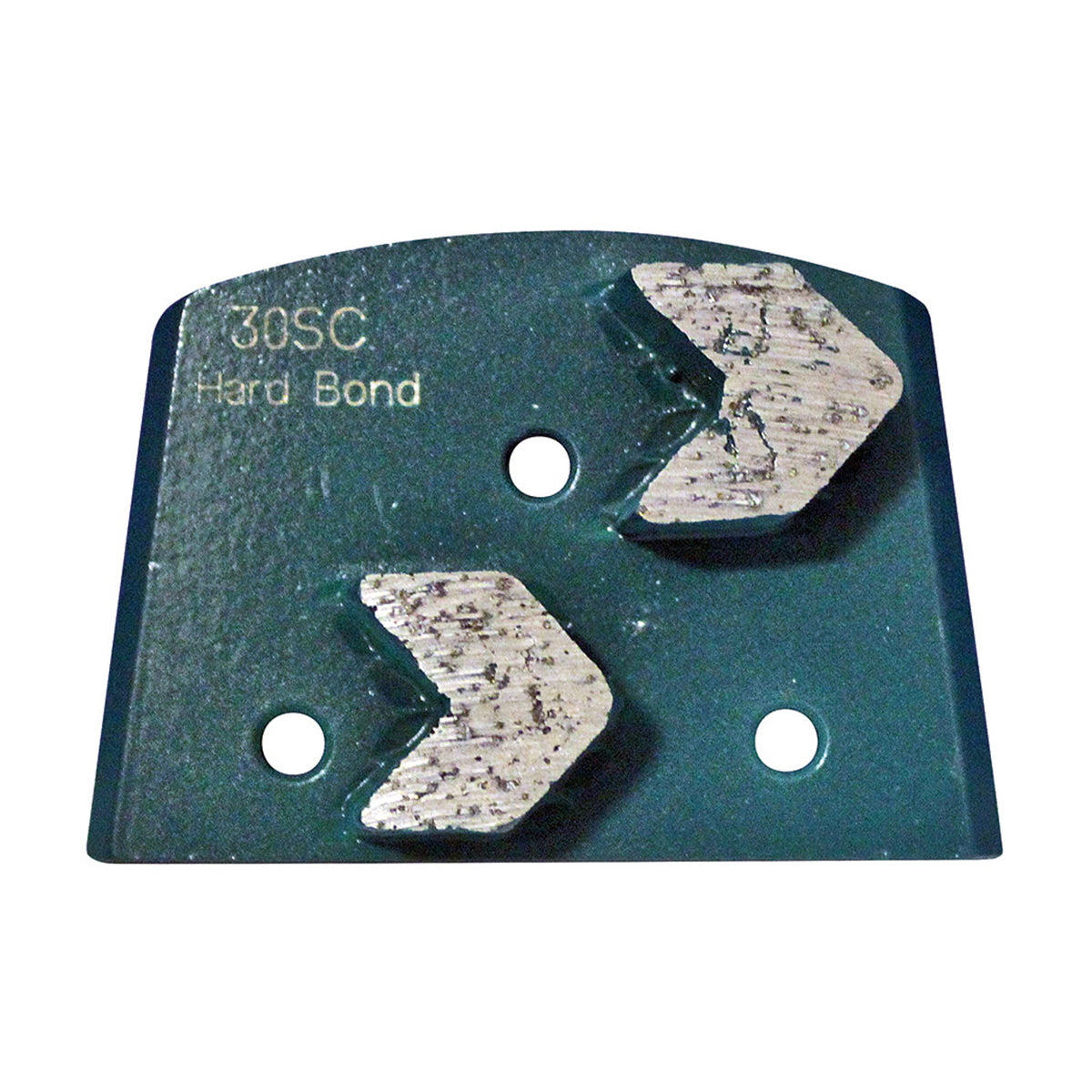 EDCO 30-Grit Dyma-Arrow, Right Hand&nbsp;(Green) Soft Concrete (3 Pack) for Magna-Trap® Dual-Disc Grinders only.

Made to eliminate mastic and adhesive from concrete surfaces, this product delivers a clean finish with a moderate level of scratching. It offers efficient concrete grinding but is not suited for preparing concrete for polishing.