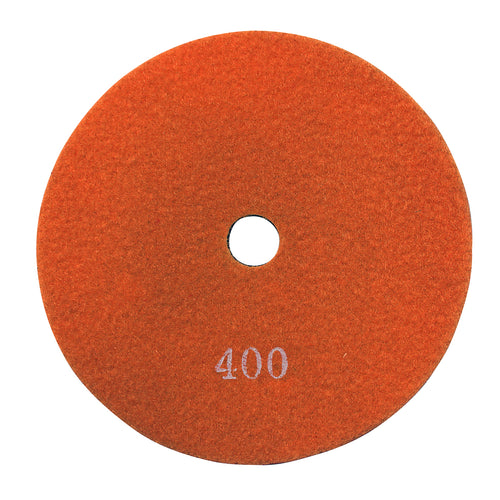 EDCO 7" Resin 400-Grit Polishing Pad, Wet/Dry for Handheld Grinder, or TMC-7 Turbo Edge Grinder w/ adapter.