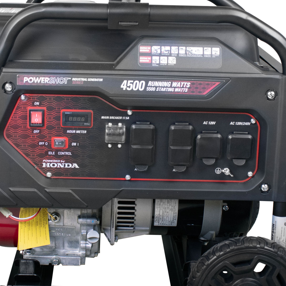 Simpson SCGH5500 Industrial Generator, 5500 Watts with Honda GX270 Engine