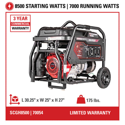 Simpson SCGH8500 Industrial Generator with Honda GX390 Engine