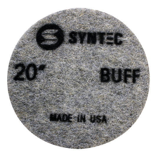 EDCO Syntec 20" BUFF-Grit Pro Burnishing Pad (5 Pack) for use with Magna-Trap® Grinders/Polishers.

Burnishing pads featuring fine-grit Diamond and Resin that generate heat to activate the floor guard, producing a polished surface with a brilliant shine.