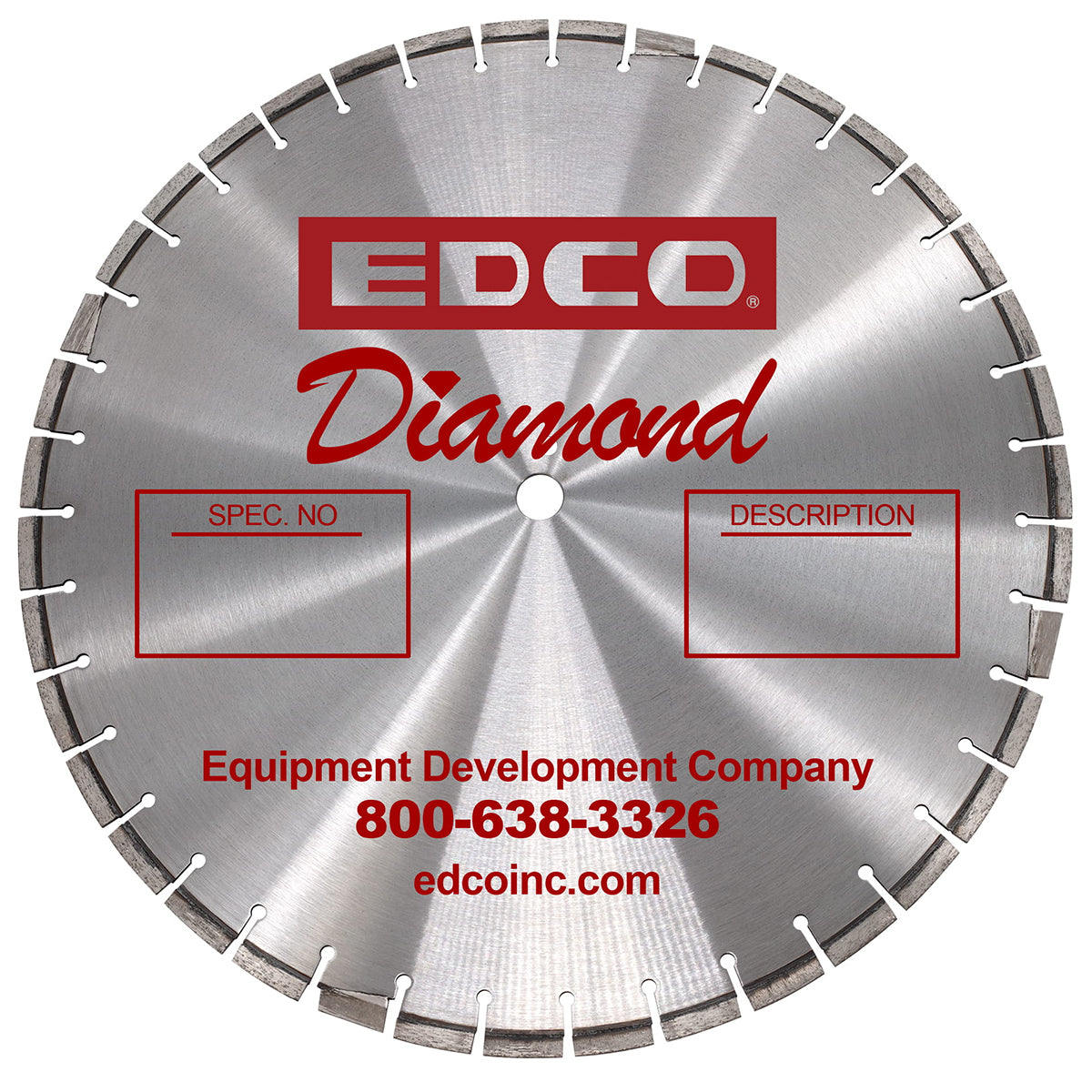 EDCO 24" Asphalt/Green Concrete Diamond Blade for 24" Self-Propelled Saws