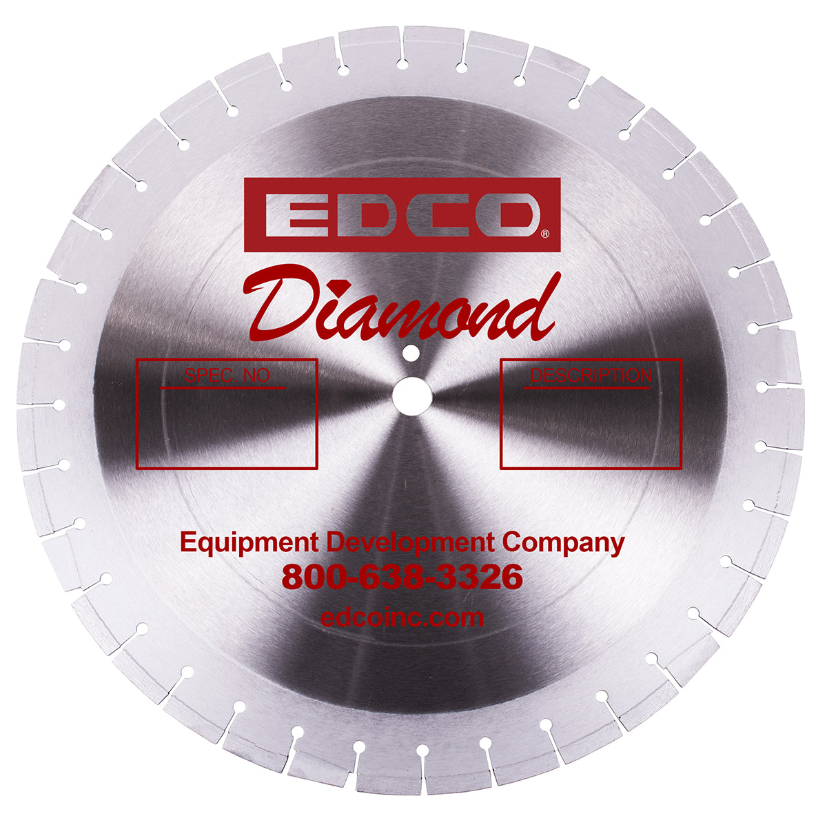 EDCO 30" Diamond Blade w/ PH 10 Wedge Pro for Asphalt/Green Concrete