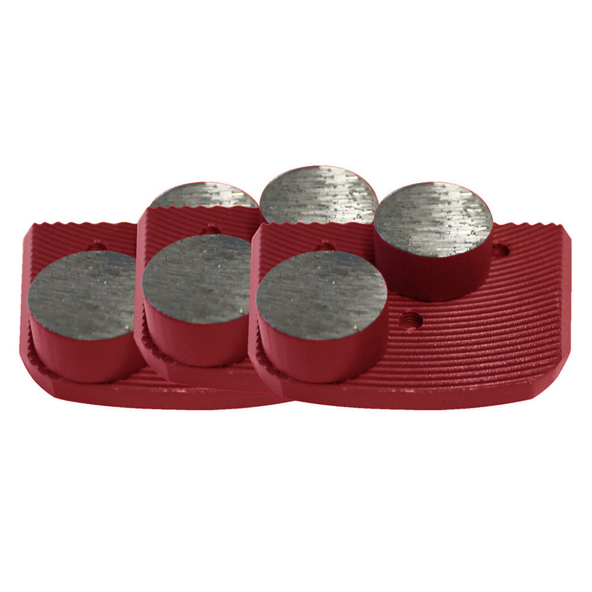 EDCO 30-Grit XL Double Dyma-Dots, (Red) Hard Concrete (3 Pack) for Magna-Trap® Floor Grinders.