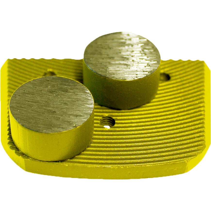 EDCO 30-Grit XL Double Dyma-Dots, (Yellow) Soft Concrete (3 Pack) for Magna-Trap® Floor Grinders.

These versatile grinding tools are designed to strip sealers, thin mil residential epoxies, and fragile thinsets with precision. They efficiently grind concrete surfaces, ensuring a clean, even finish without causing damage or gouges.