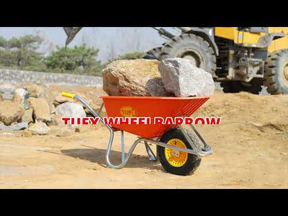 TUFX PX120 Contractor Poly Wheelbarrow with Flat-Free Tire (6 Cubic Feet)