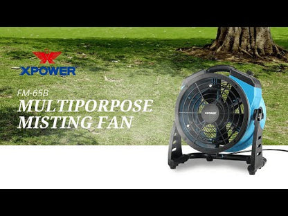 XPOWER FM-65B Multi-purpose Battery Powered Misting Fan and Air Circulator