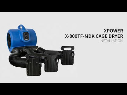 XPOWER X-800TF+MDK Pet Grooming Cage Dryer