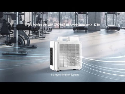 XPOWER X-3780 Commercial 4-Stage HEPA Air Scrubber