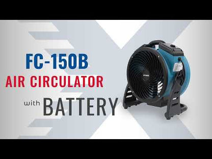 XPOWER FC-150B Fan with Rechargeable Battery & Brushless DC Motor