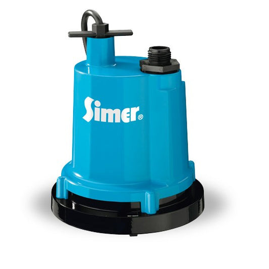 Pentair-Simer Utility Pump Submersible - 1320 GPH, 1.25" NPT, 1/4 HP Electric