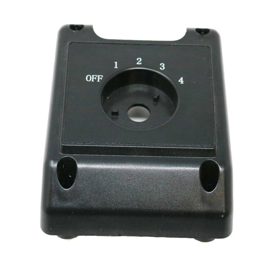 Switch Plate, Black for XPOWER Air Circulator models FC-100, FC-250AD &amp; FC-250D, and Axial Air Mover model P-21AR.

Part #: 019-016

Old Part #'s: FC-150B-06, FC-250AD-10, FC-250D-07, P-21AR-11
