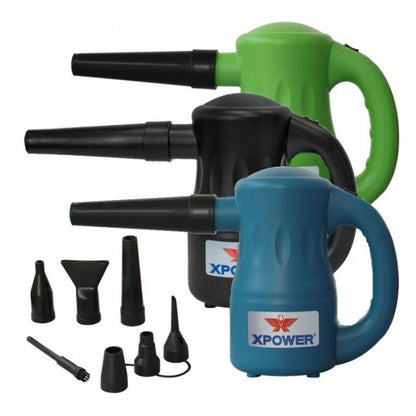 XPOWER A-2 Airrow Pro Multipurpose Electric Duster & Blower - Green, Black, Blue